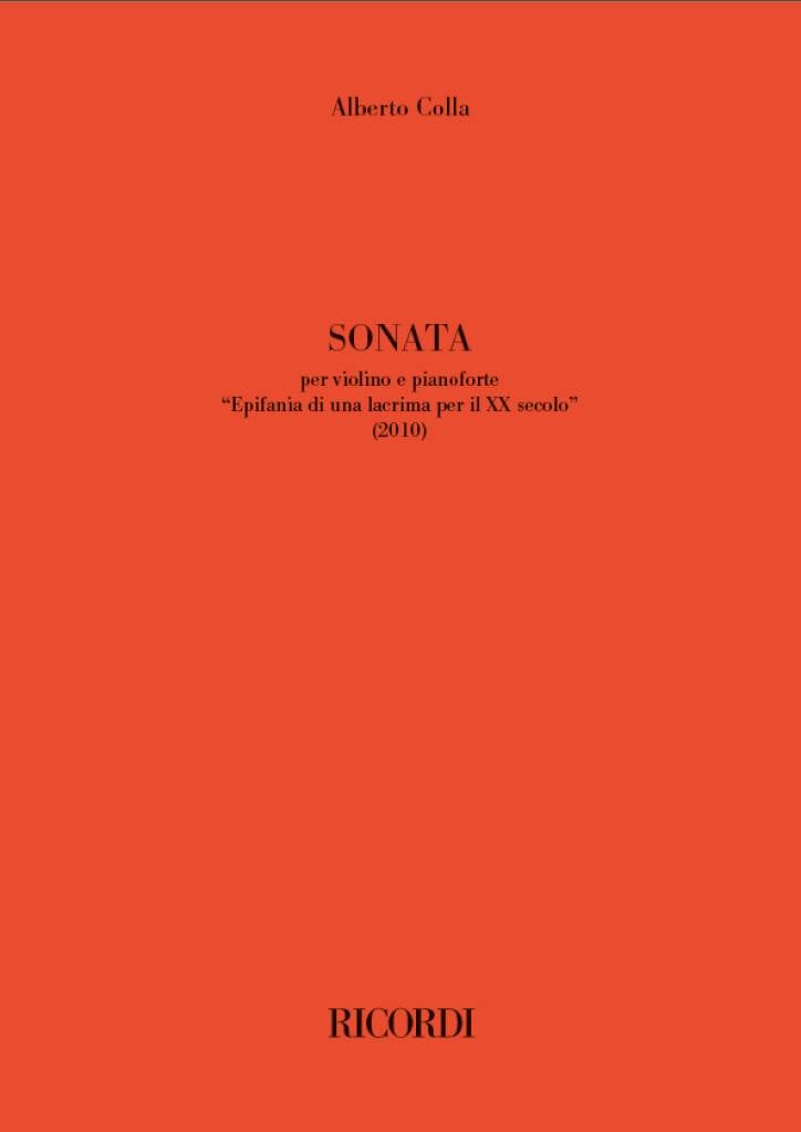 Sonata "Epifania di una lacrima per il XX secolo"